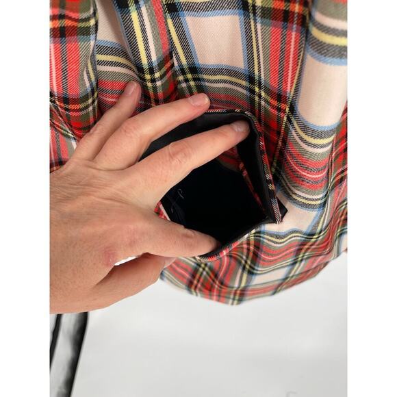 J. Crew Willa Blazer Jacket in Snowy Tartan Plaid Wool Blend Satin Lapel size 16 - Picture 8 of 14
